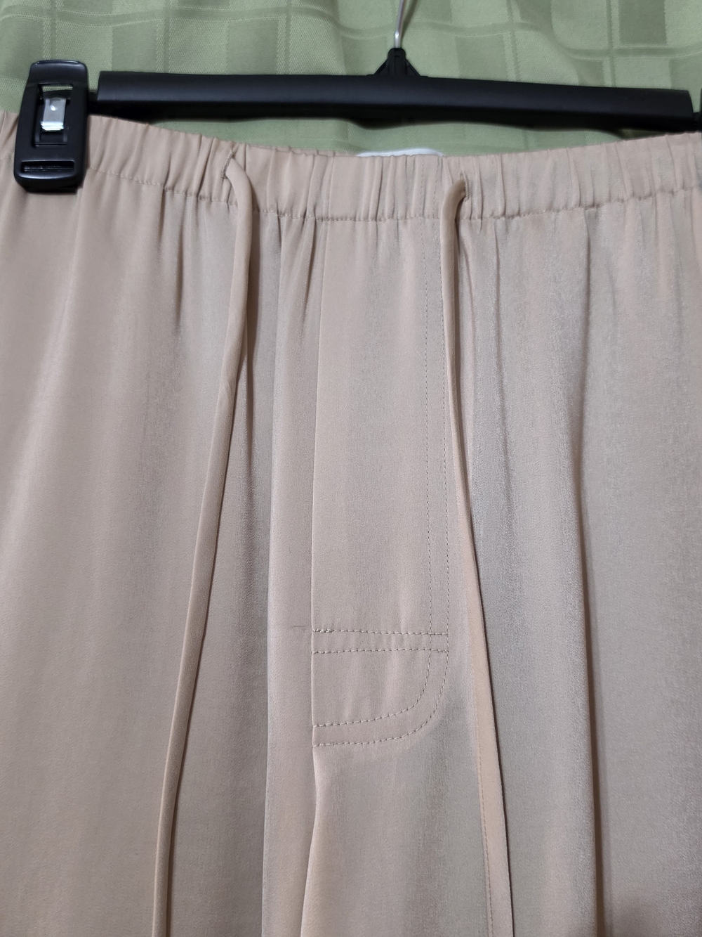 Vince Pale Beige Wide-Leg Drawstring Trousers. NWOT - Picture 2 of 7